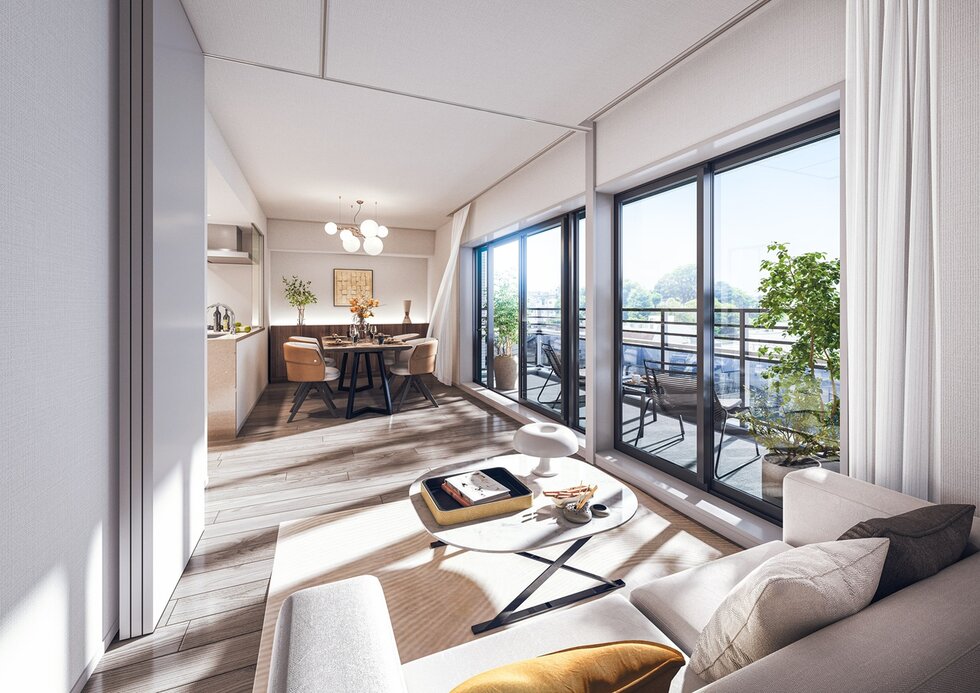 リビング・ダイニング・キッチン完成予想図（Dタイプ）