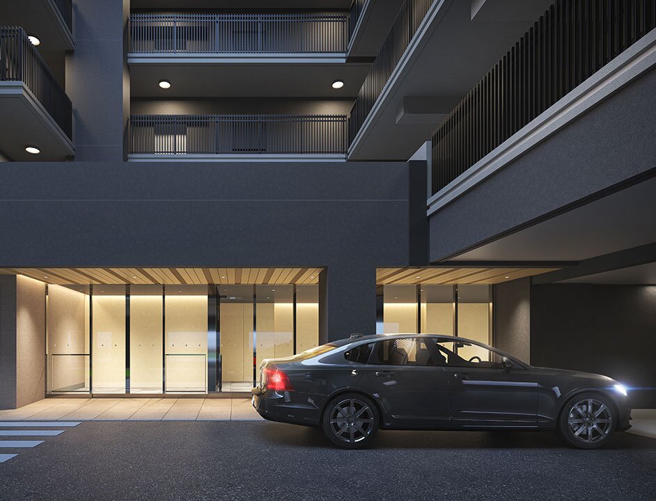 サブエントランス外観完成予想CG