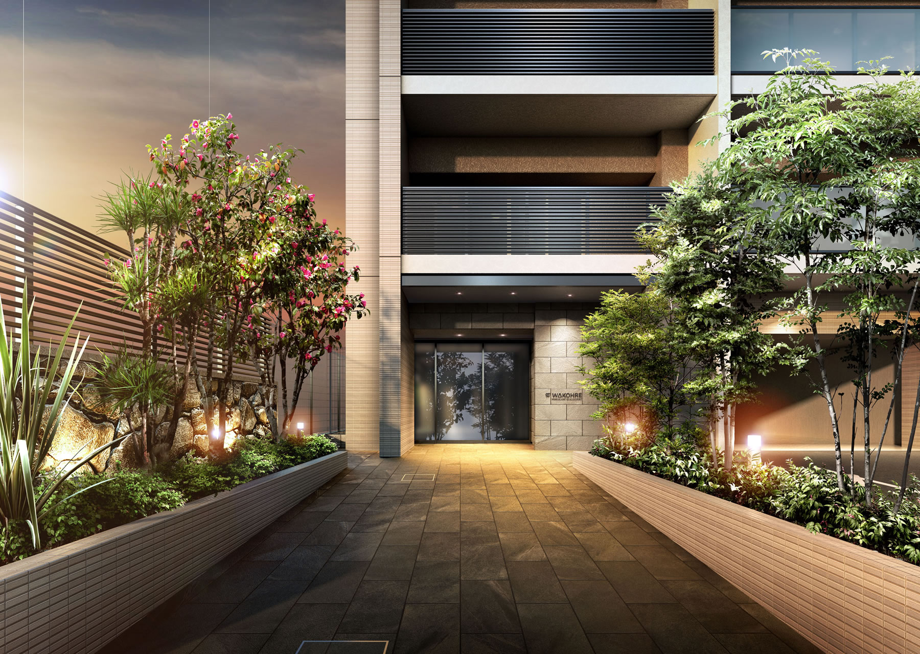 エントランスアプローチ完成予想図