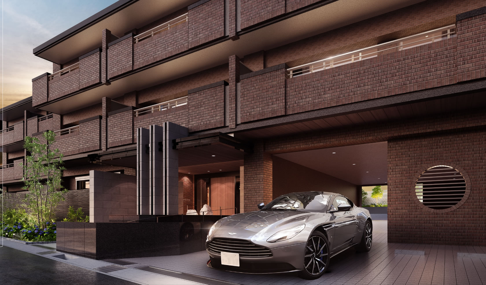 エントランスアプローチ完成予想図