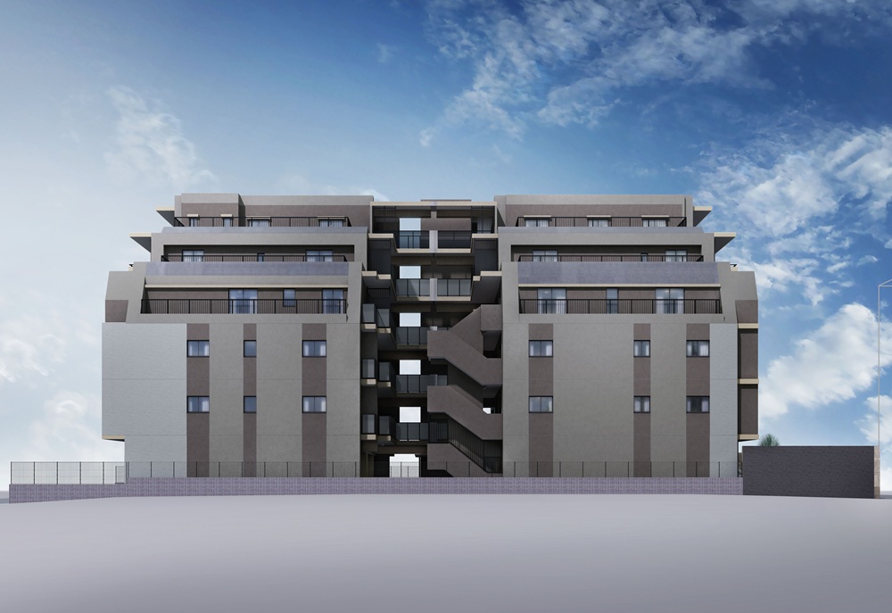 外観完成予想図（北東正面）