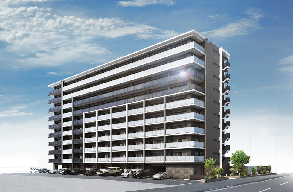 外観完成予想CG（見上げ）