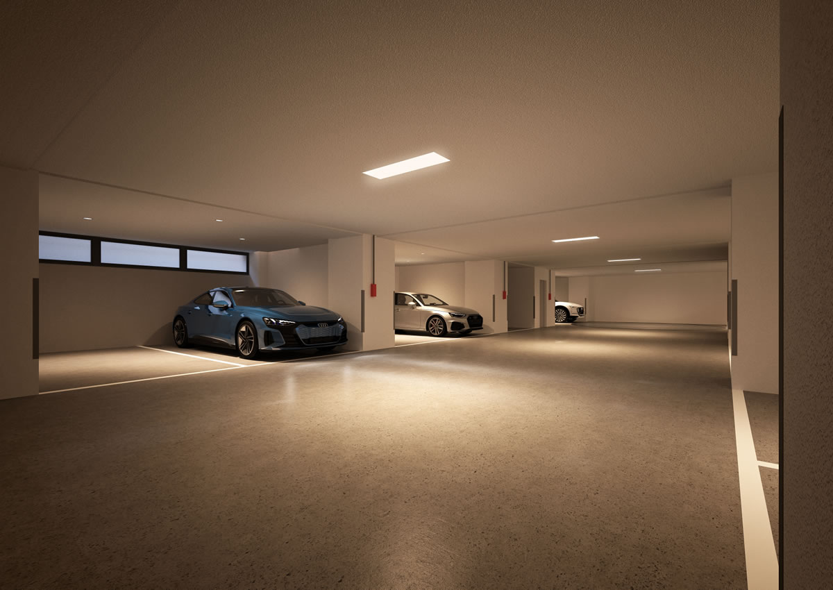 屋内平面駐車場完成予想図