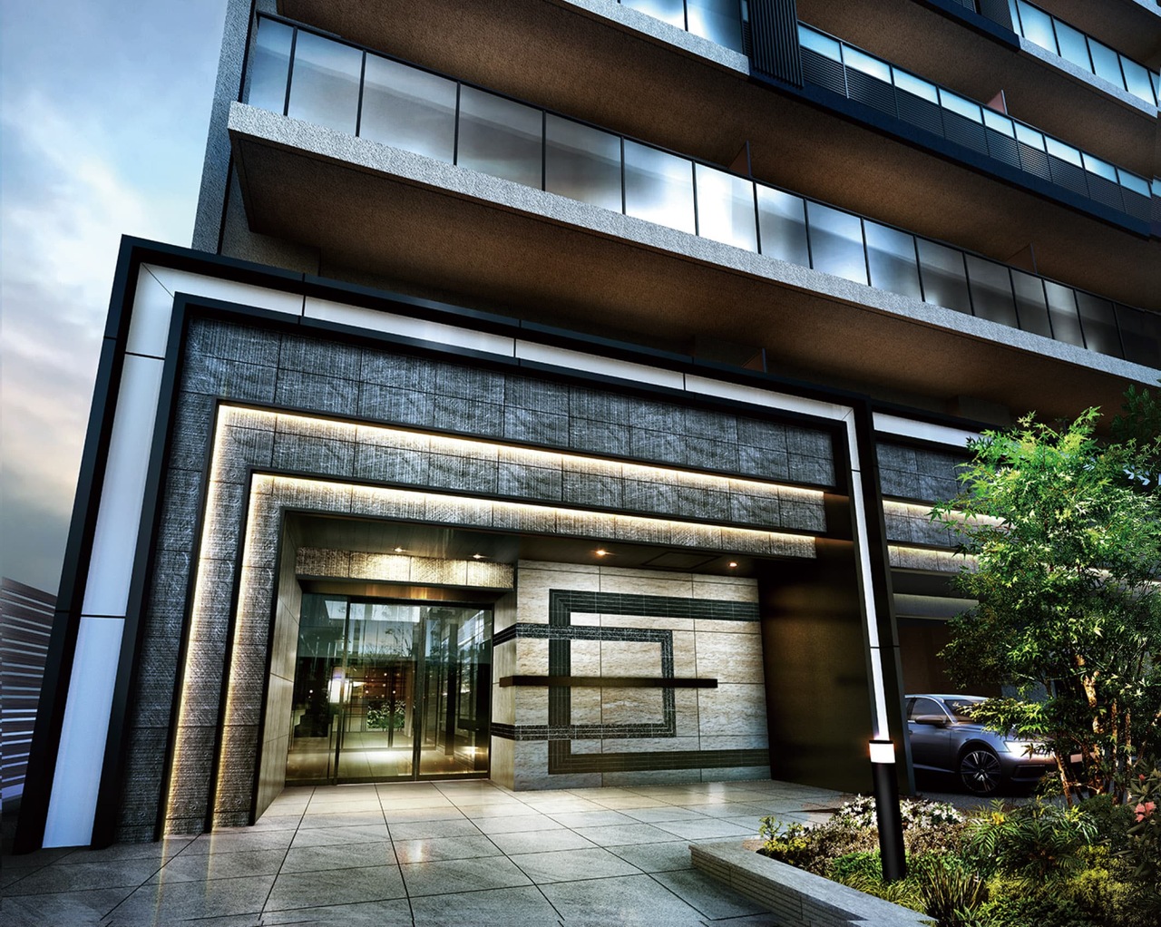 【レーベン東川口 BRITIA】エントランスアプローチ完成予想CG