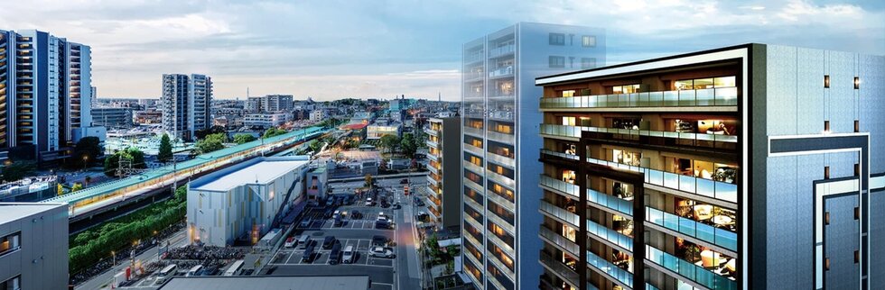 【レーベン東川口 BRITIA】眺望合成外観完成予想CG