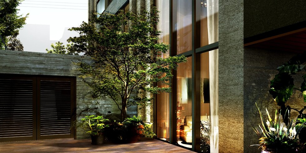 プライベートテラス（102号室）完成予想図