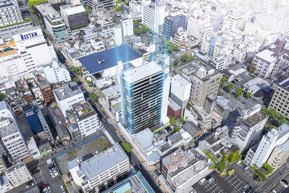 外観完成予想CG（鳥瞰）