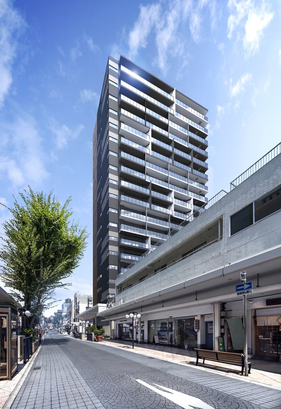 外観完成予想CG（見上げ）