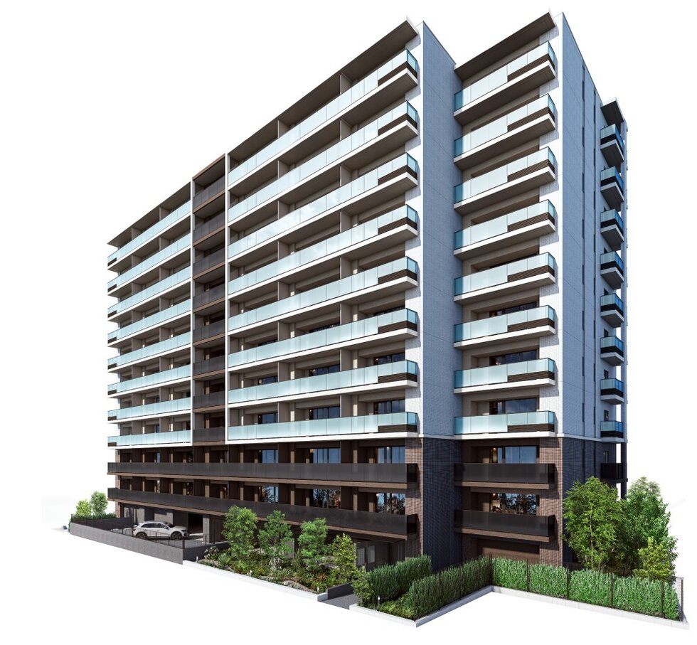 北側建物外観完成予想CG ※敷地内のみを表現