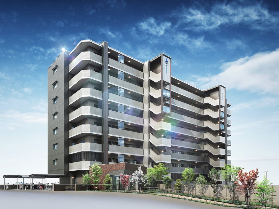 外観完成予想図（北東）