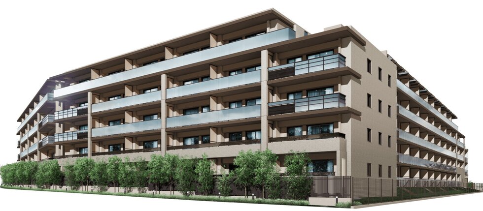 外観完成予想CG（敷地内のみ表現）