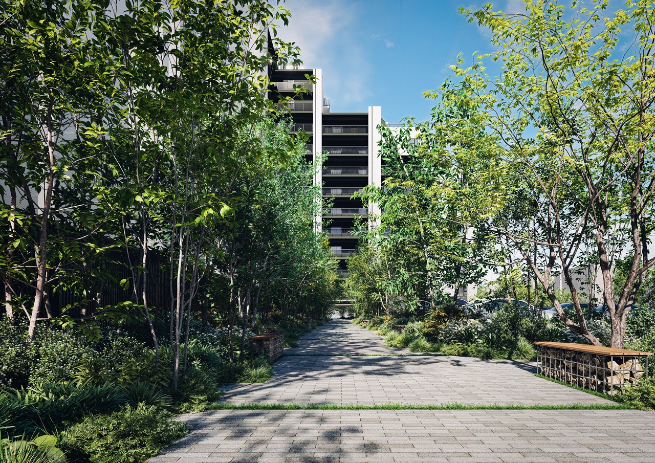 エントランスアプローチ完成予想図