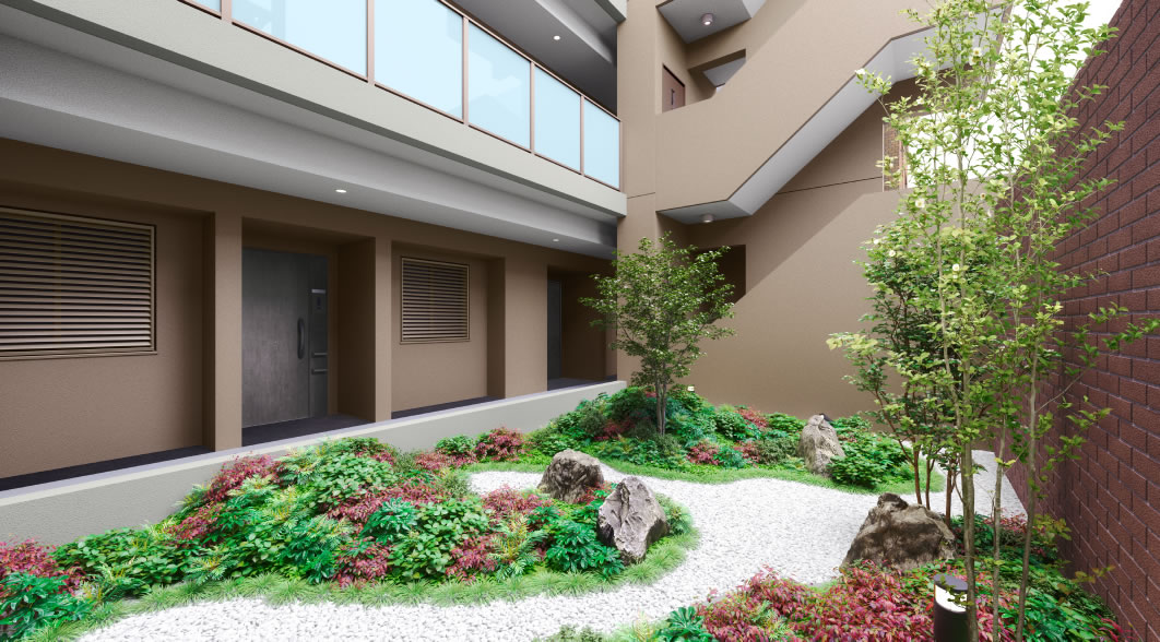 中庭完成予想図