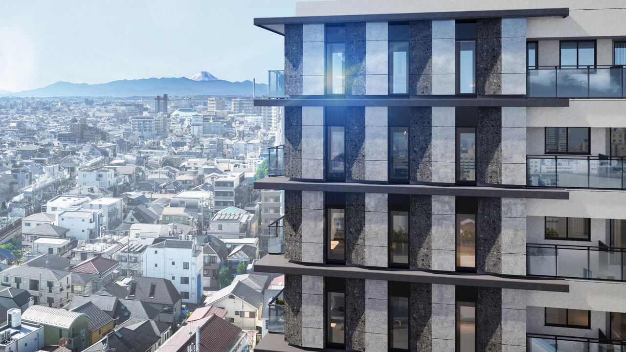 外観完成予想CG（西側を臨む）