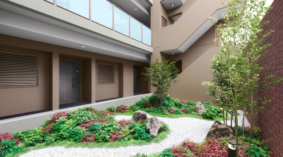 中庭完成予想図