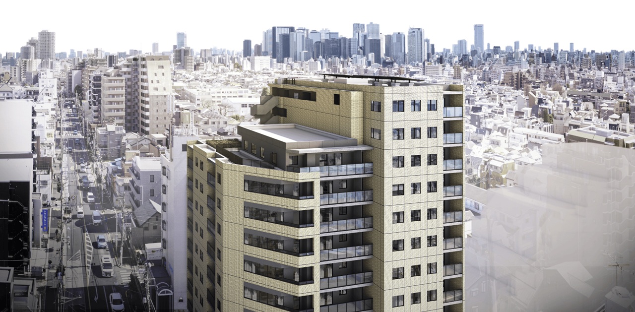 外観完成予想CG（眺望合成）