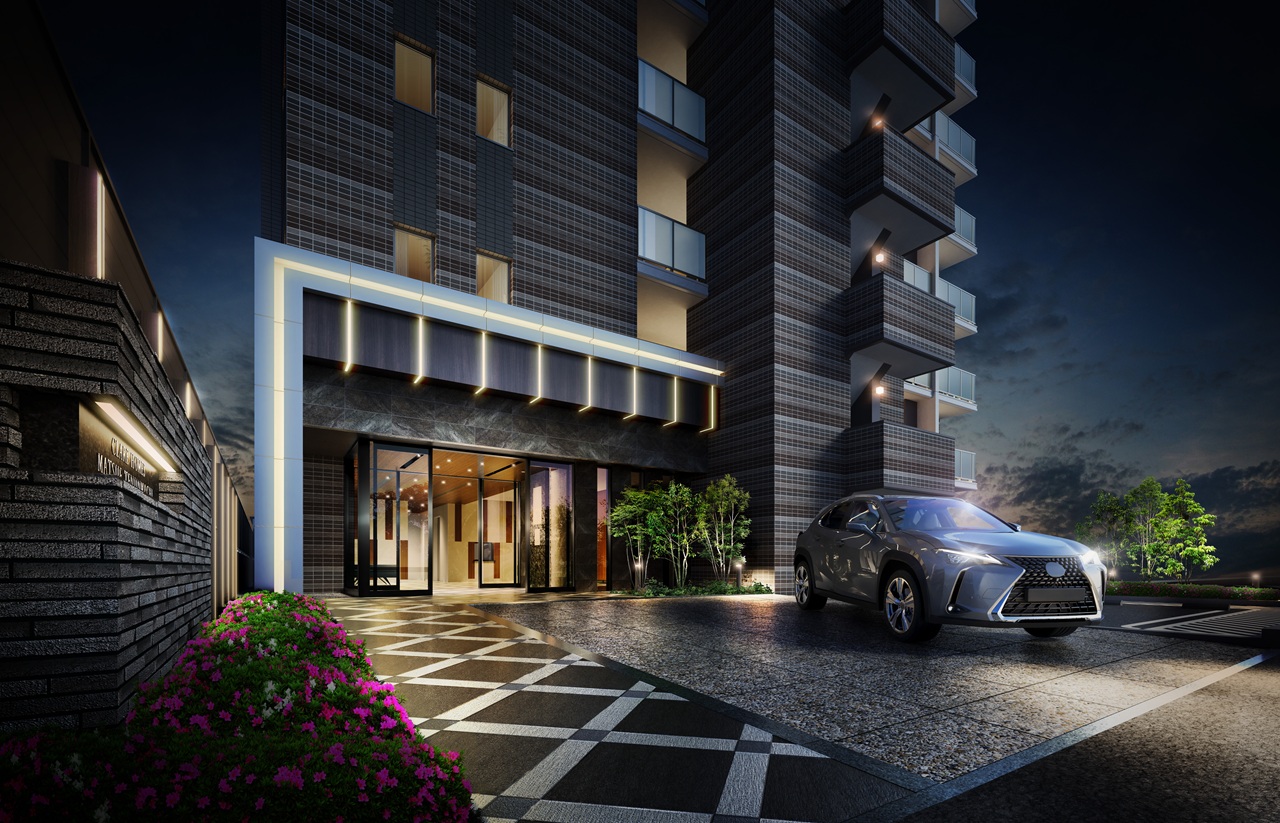 アプローチ完成予想図（夜景）