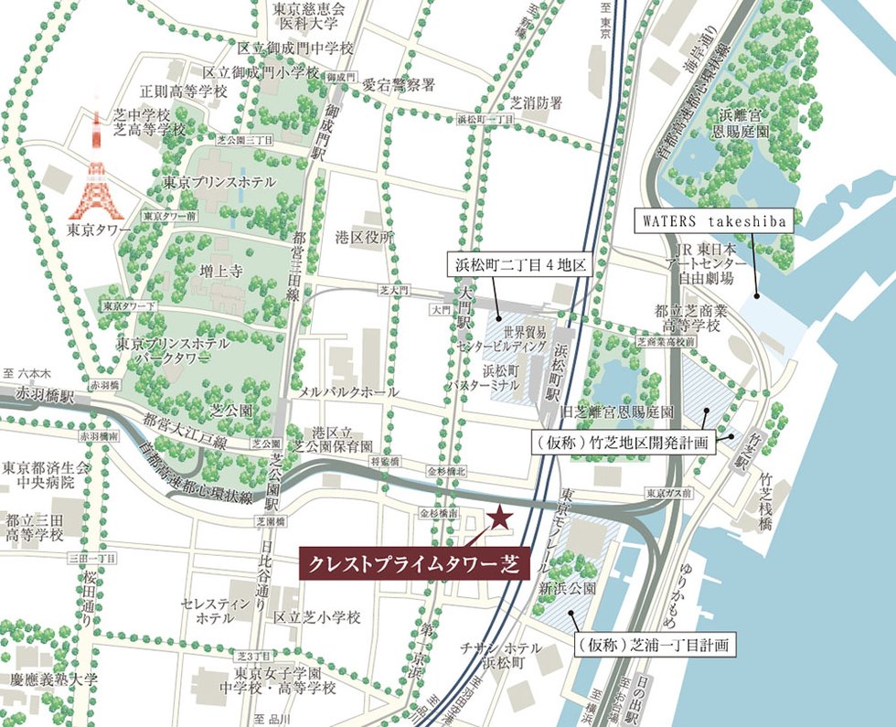 現地・建物内モデルルーム案内図