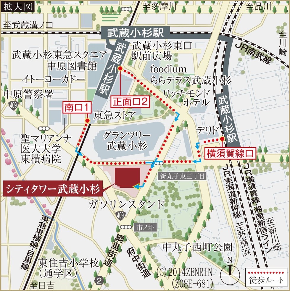 現地案内図(拡大図)