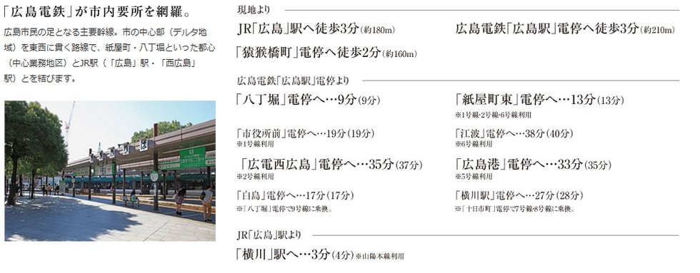 電車アクセス(広島電鉄)