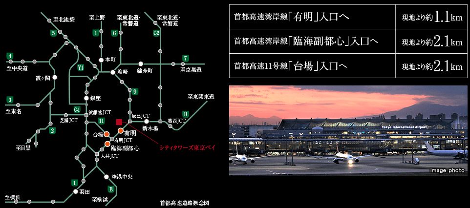 自在なカーアクセスで都心や横浜へ。