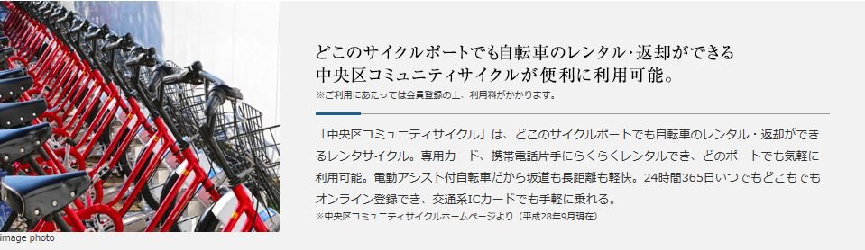 中央区コミュニティサイクル