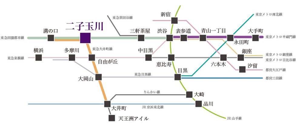 交通アクセス図<電車>