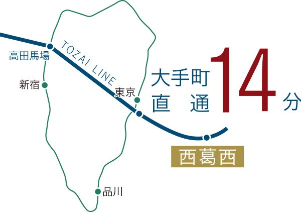 都心通勤の便利さは、日常生活の大前提。
東西線「西葛西」駅という選択。