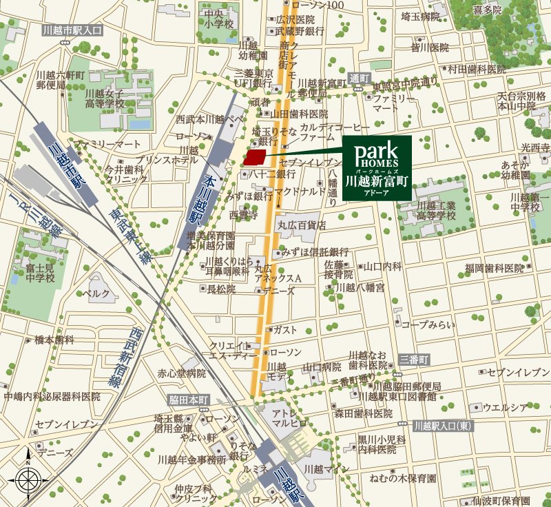 現地・サロン案内図