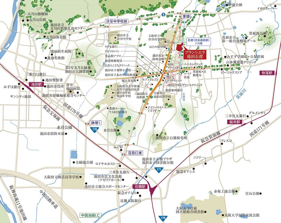 現地案内図(広域)