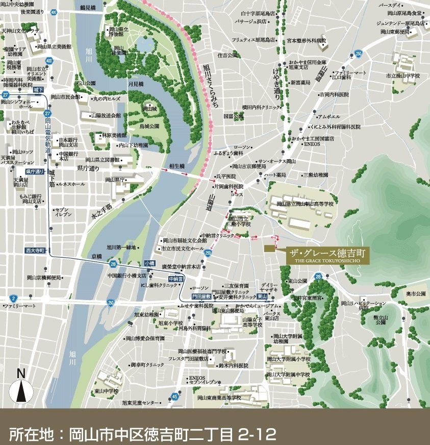 ザ・グレース徳吉町 現地モデルルーム案内図