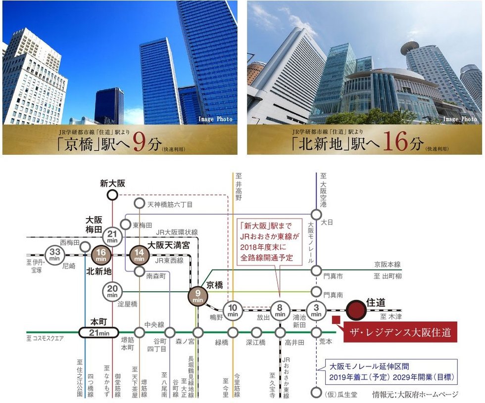 大阪都心直結。スムーズアクセスが実現。