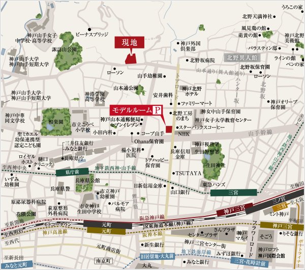 現地・マンションサロン案内図