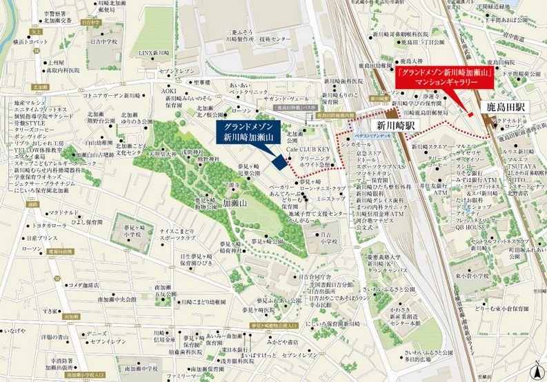 現地、マンションギャラリー案内図