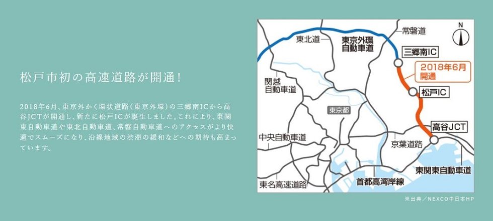 松戸市初の高速道路が開通!