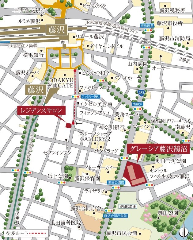 現地・レジデンスサロン案内図