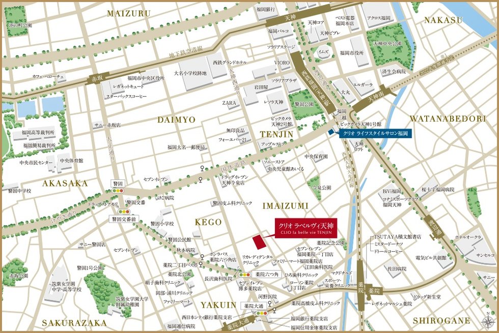 現地・ライフスタイルサロン案内図