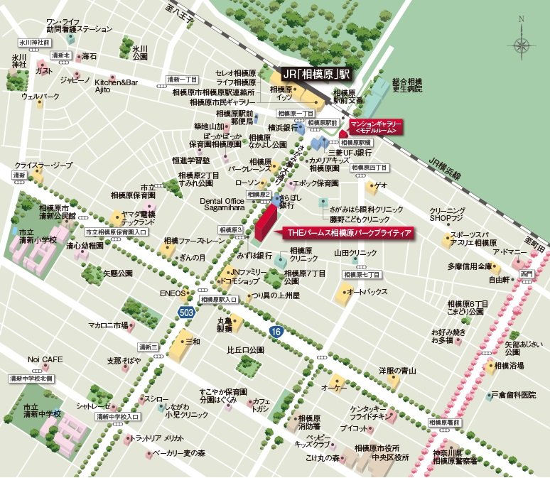 現地・マンションギャラリー案内図