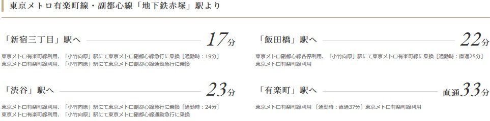 東京メトロ有楽町線・副都心線「地下鉄赤塚」駅より