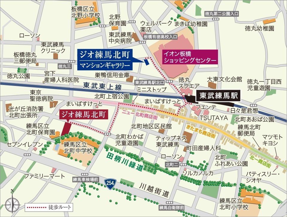 現地・マンションギャラリー案内図