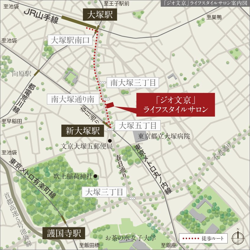 ライフスタイルサロン案内図(広域)