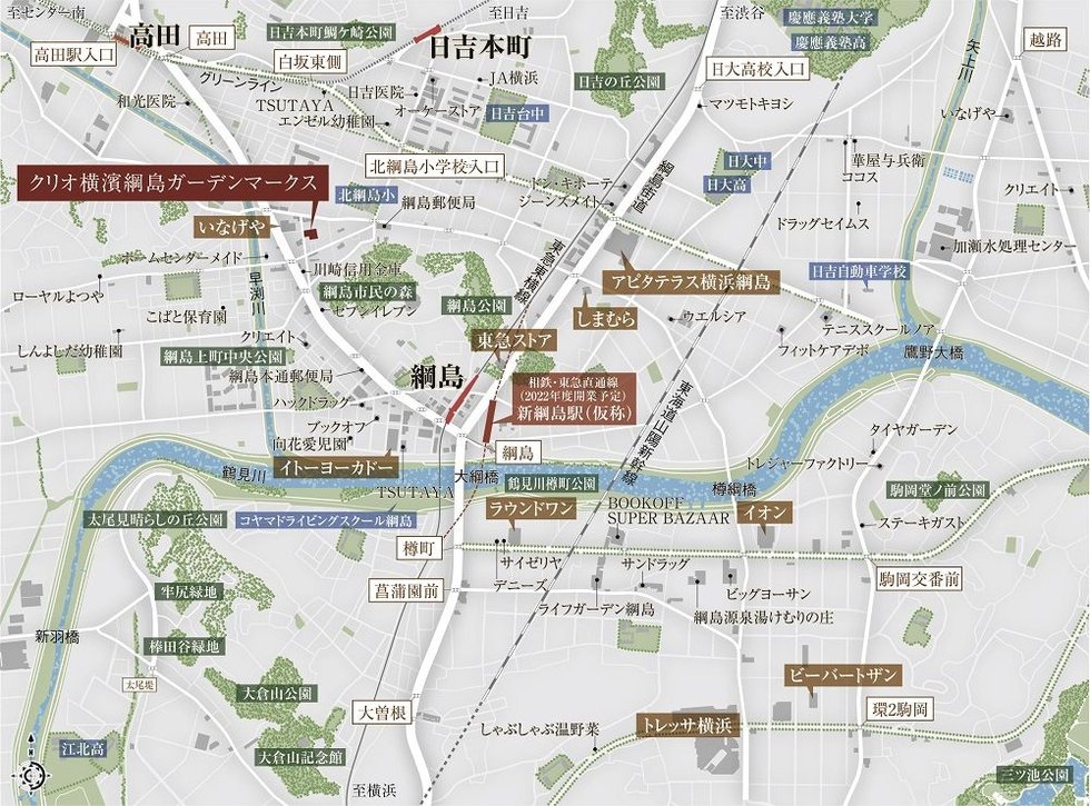 現地案内図(広域)
