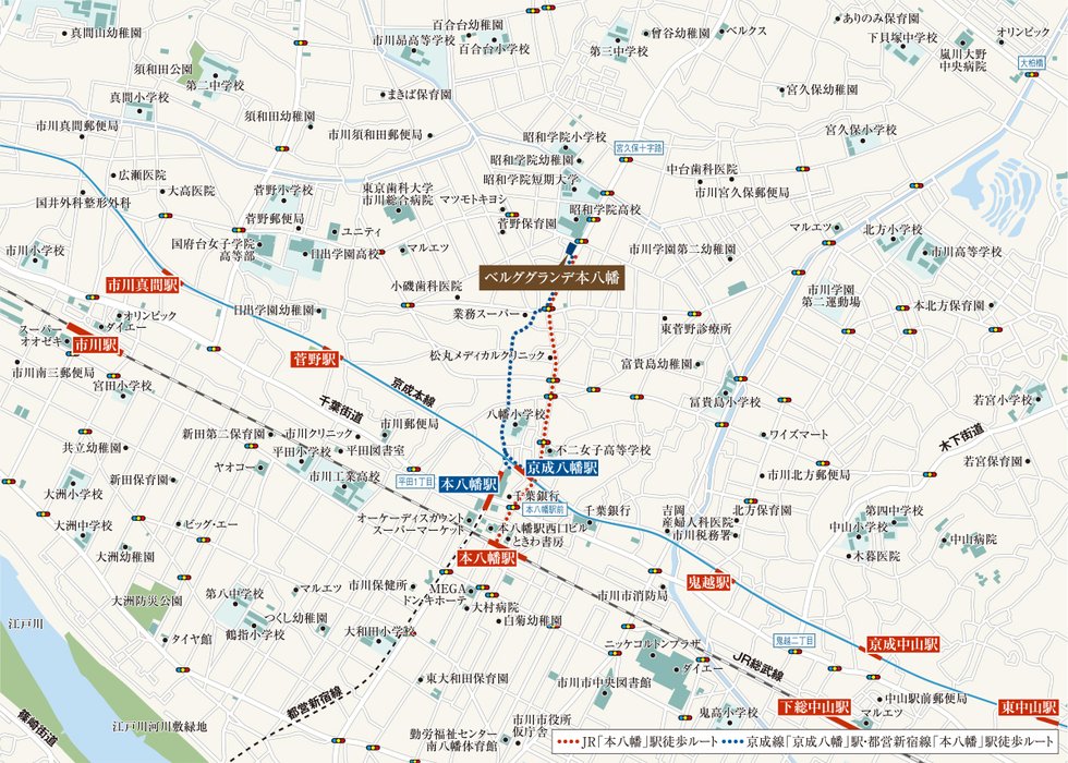 現地案内図(広域)