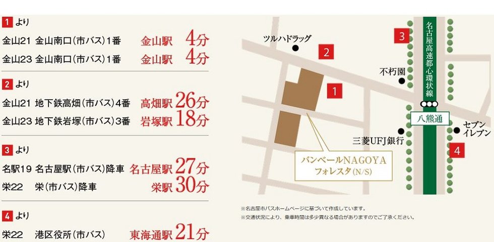 バス停が目の前の快適。