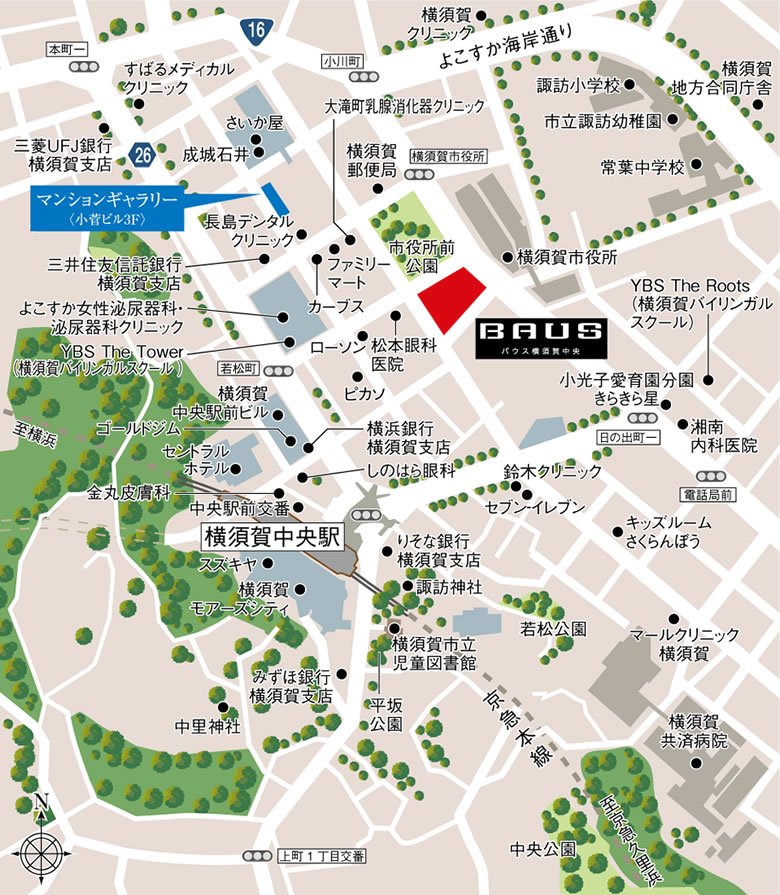 現地・マンションギャラリー案内図