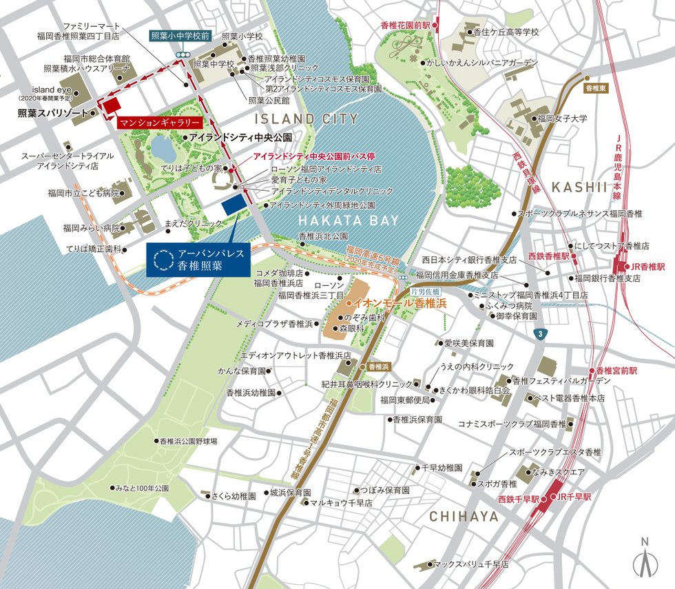 現地・マンションギャラリー案内図