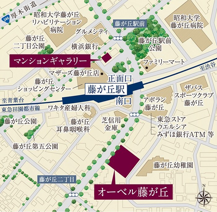 現地・マンションギャラリー案内図