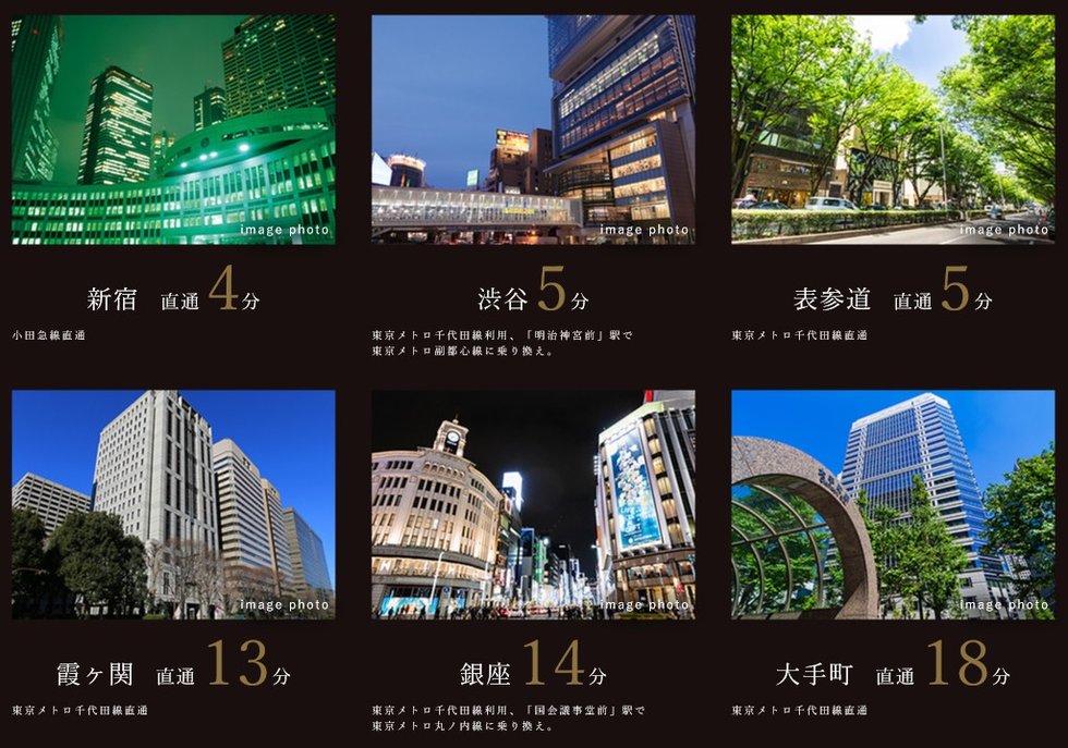 小田急小田原線・東京メトロ千代田線「代々木上原」駅より