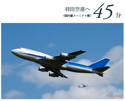週末の旅行は羽田空港へ良好なアクセス。