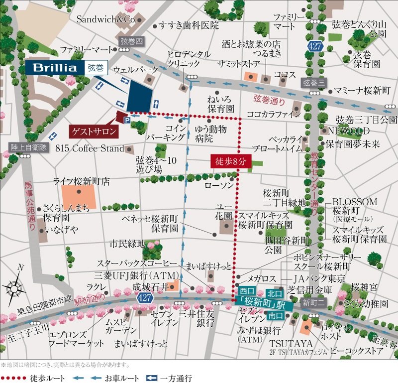 現地案内図・ゲストサロン